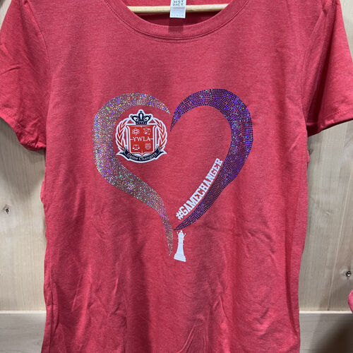 YWLA Gamechanger Spangle Heart T-Shirt Thumbnail